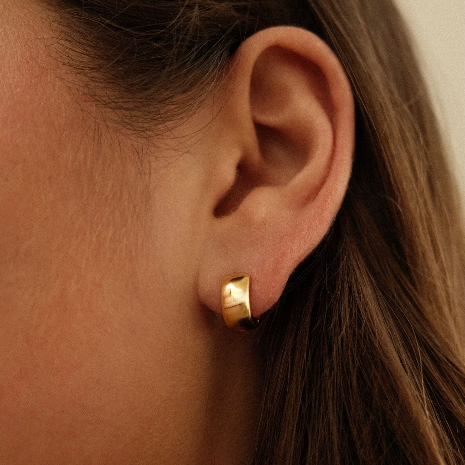 Classic Chubby Hoops Goud