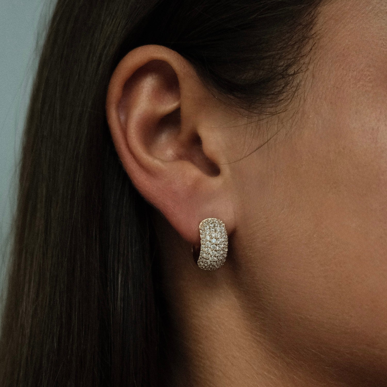 Crystal Chubby Hoops