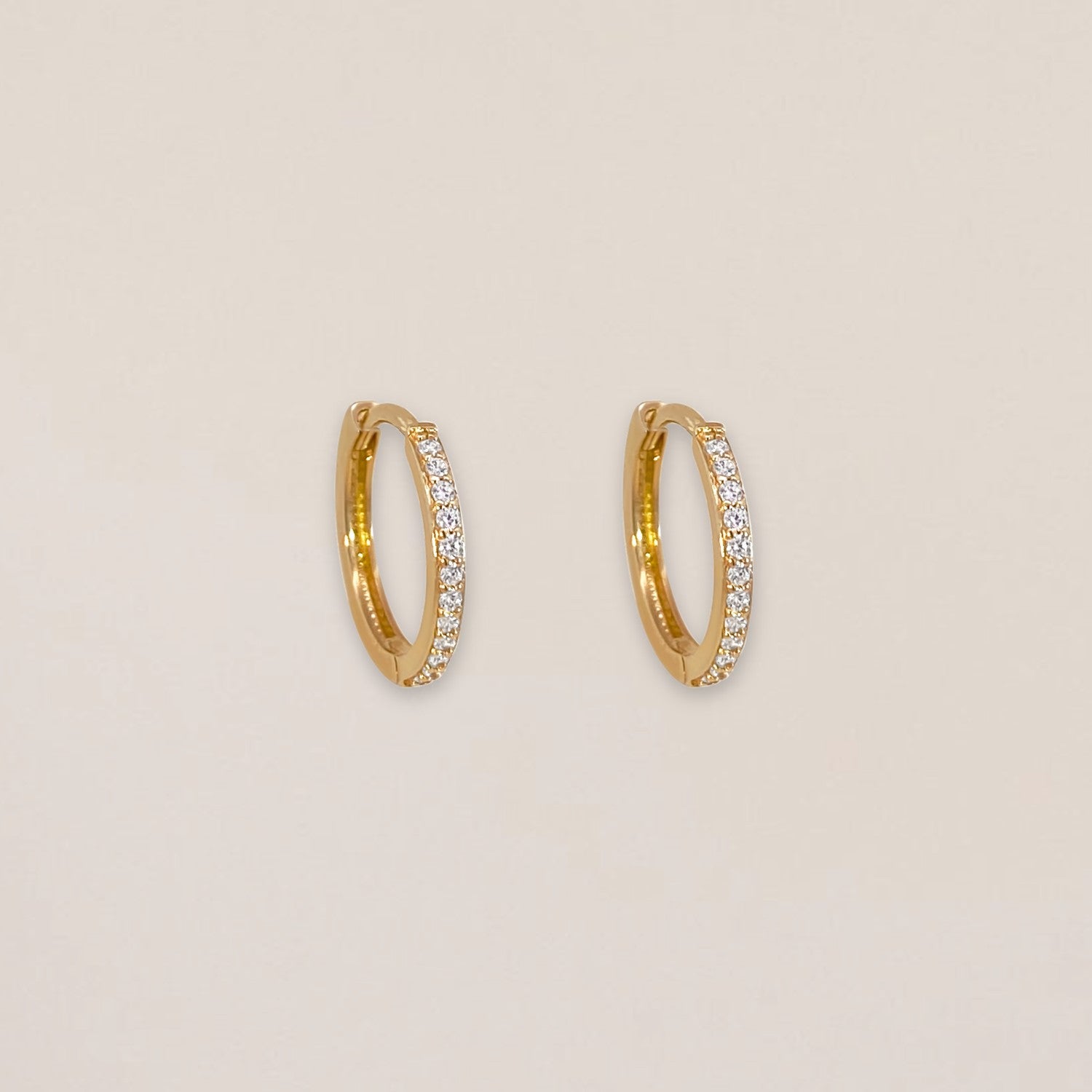 Crystal Hoops Gold