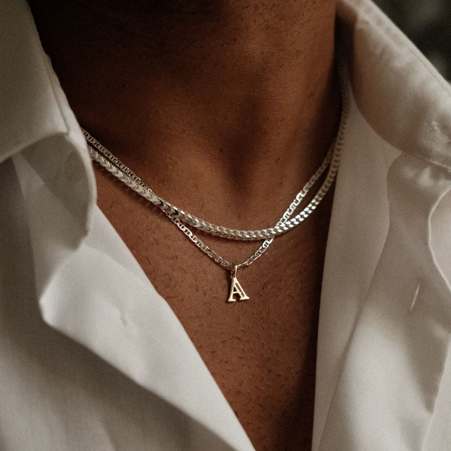 Crystal Letter Charm for Him
