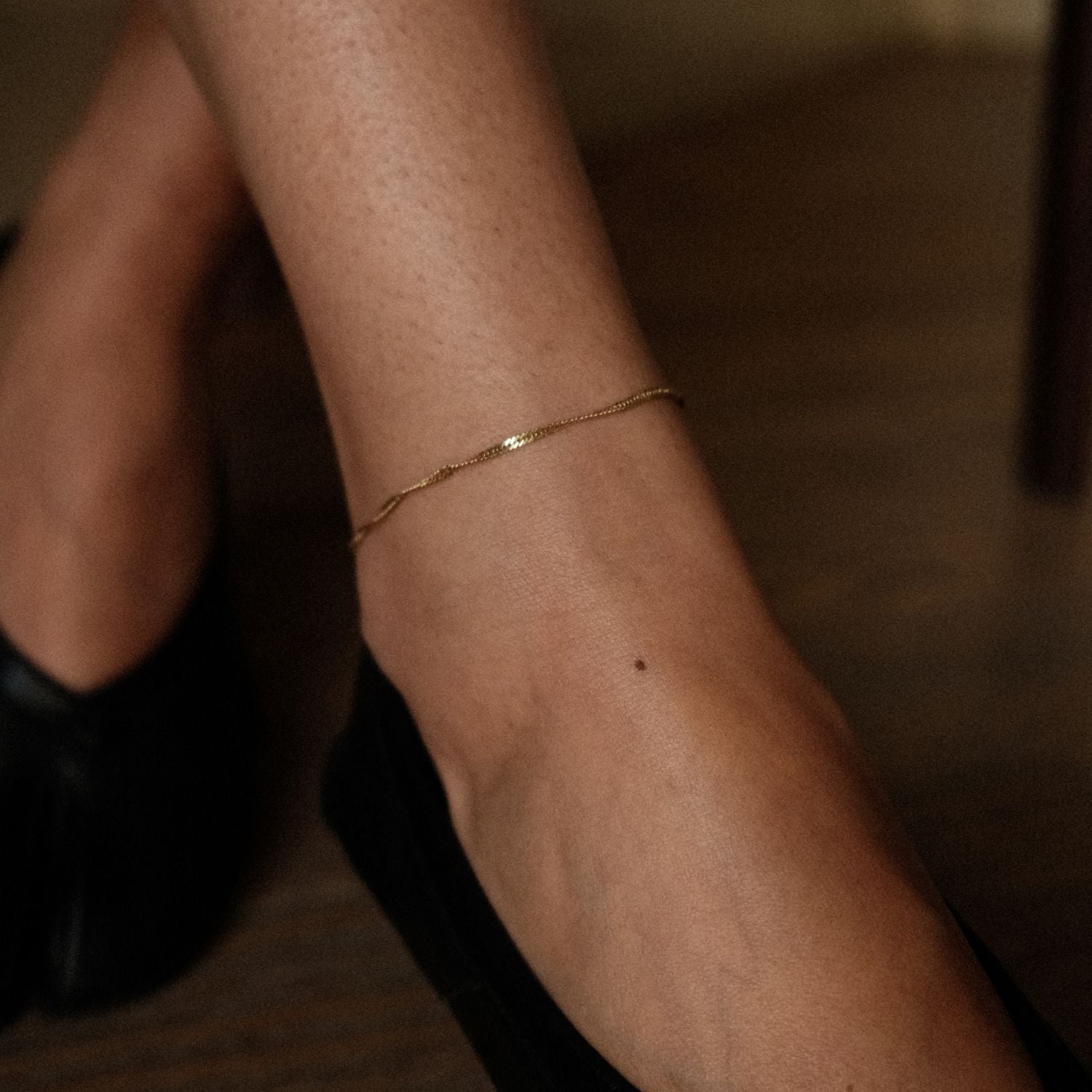 Details Twisted Chain Enkelbandje