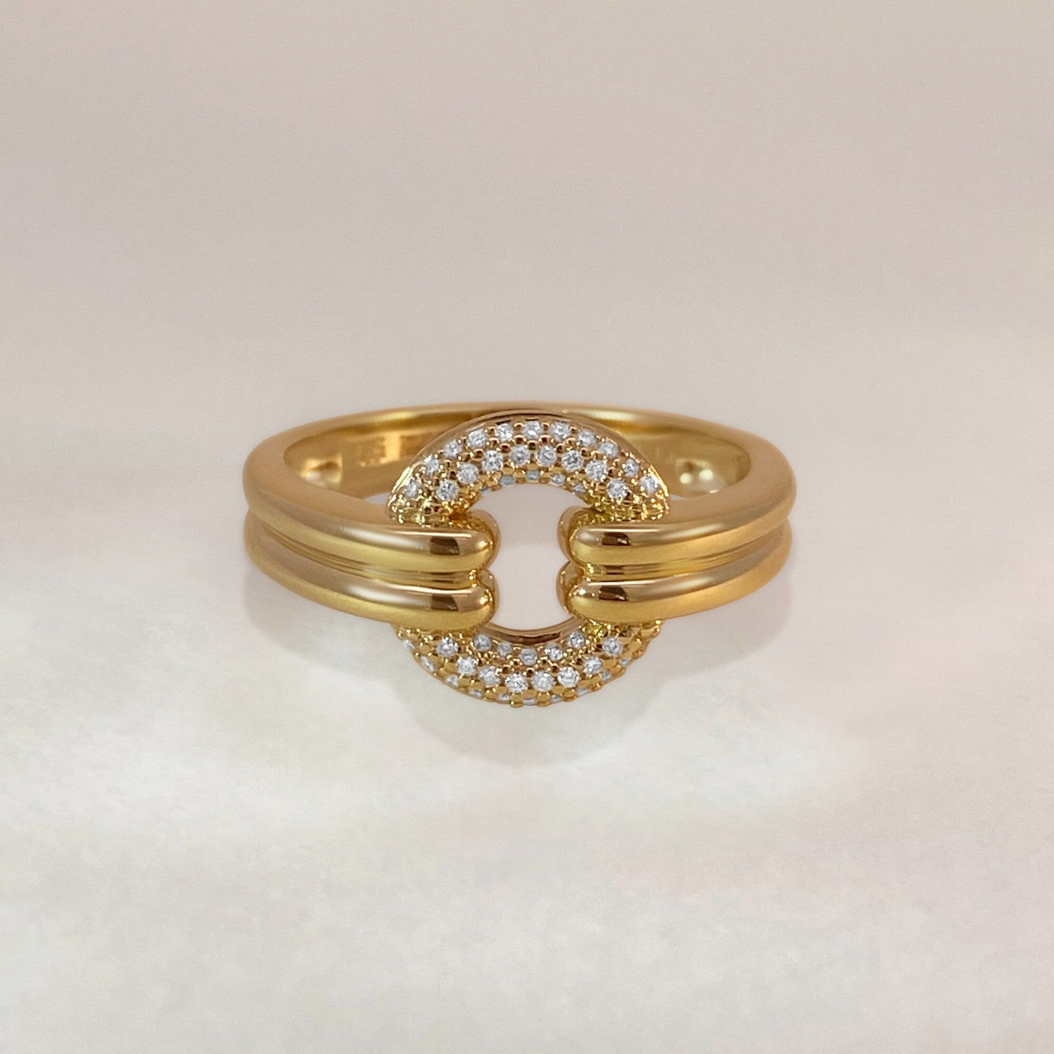 Diamanten statement ring goud