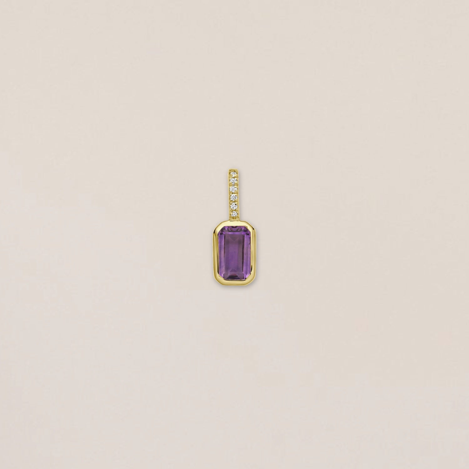 Diamond Purple Amethyst Charm
