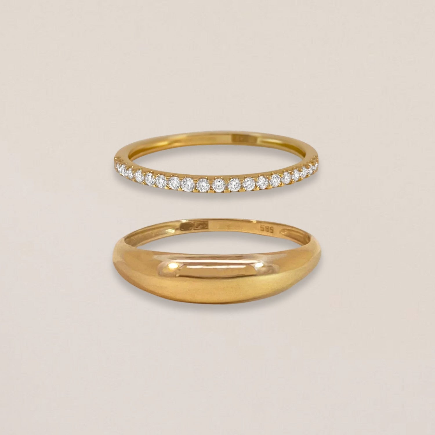 Diamond & Balloon Ring Set