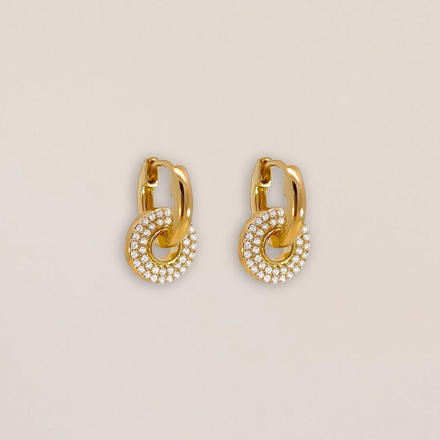 Duo Cirkel Oorbellen Goud