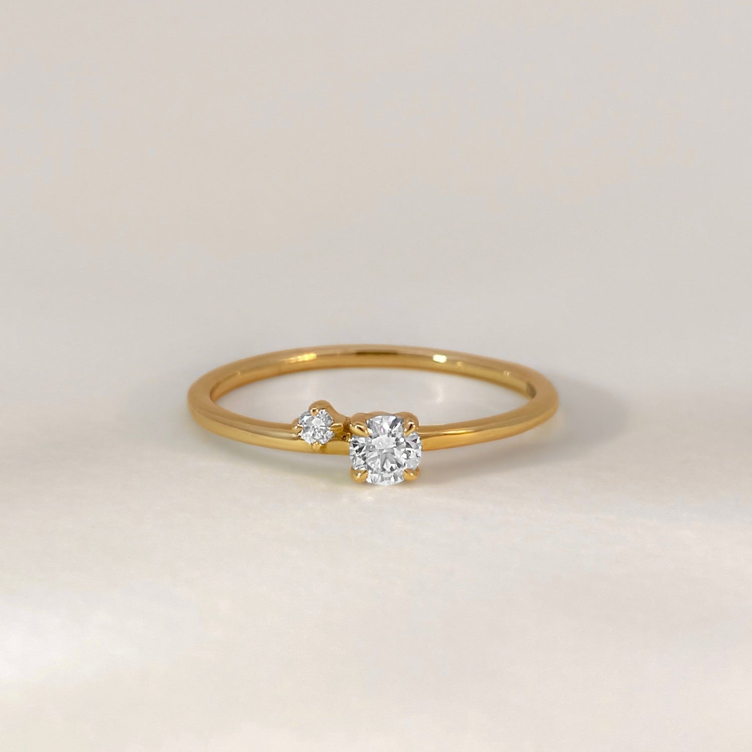 Duo ring met diamant
