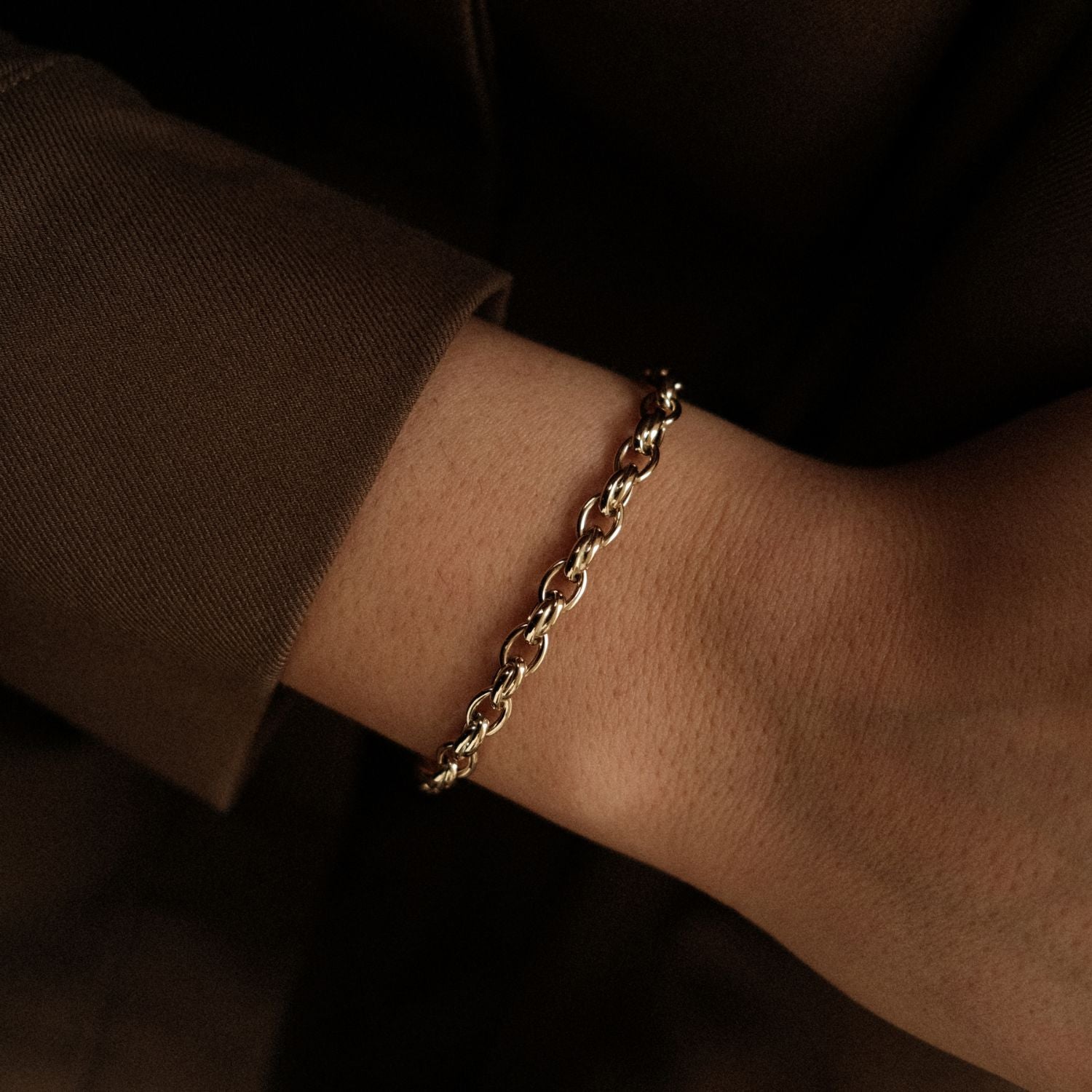 Elegante Unieke Gouden Schakelarmband
