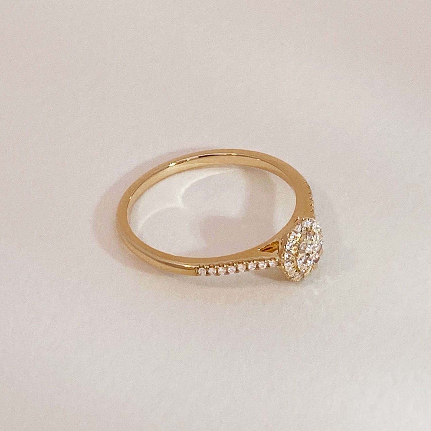 Engagement Diamond Cluster Halo Ring
