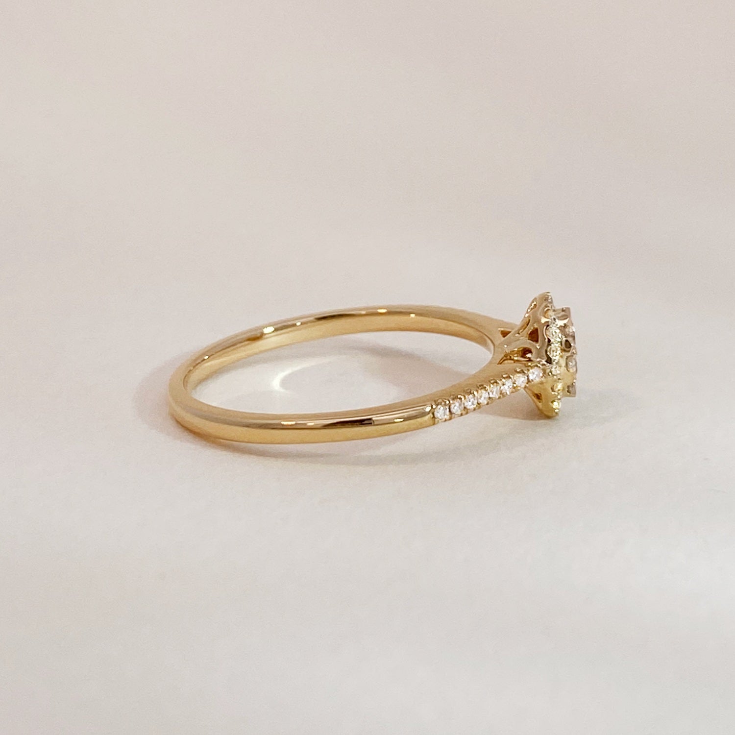 Engagement Diamond Cluster Ring