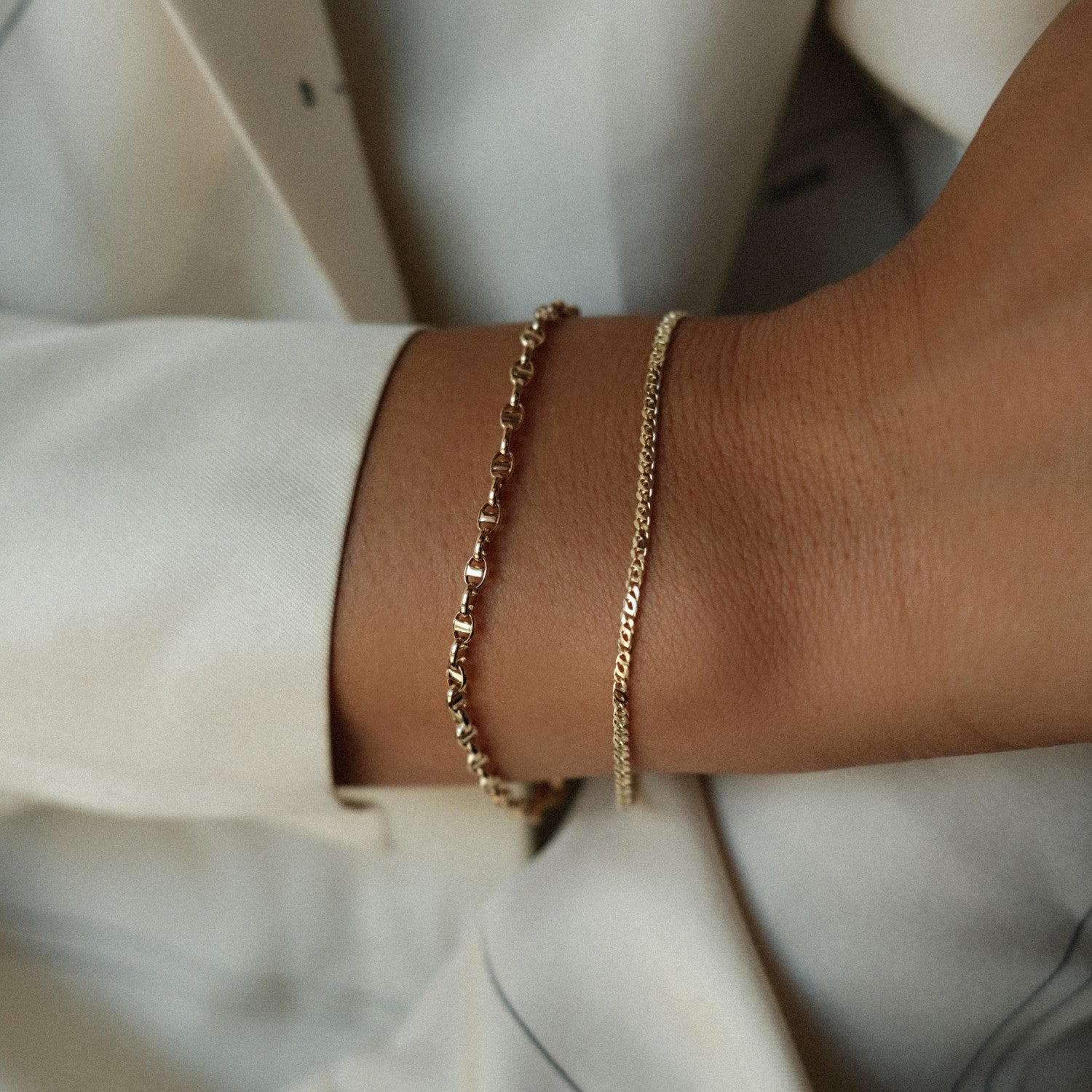 Figaro en anker armband