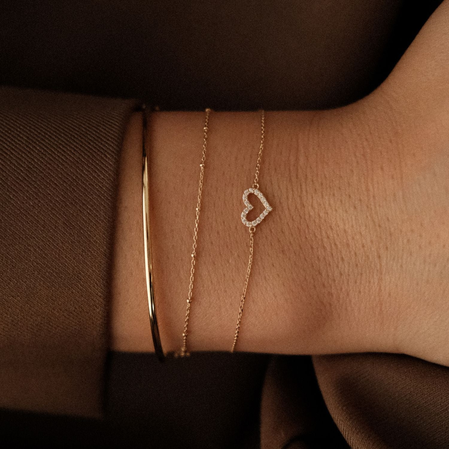 Fijne Armband Stack Goud