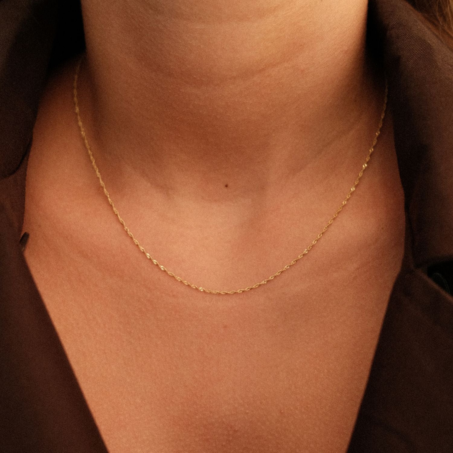 Fijne Gedraaide Ketting Goud