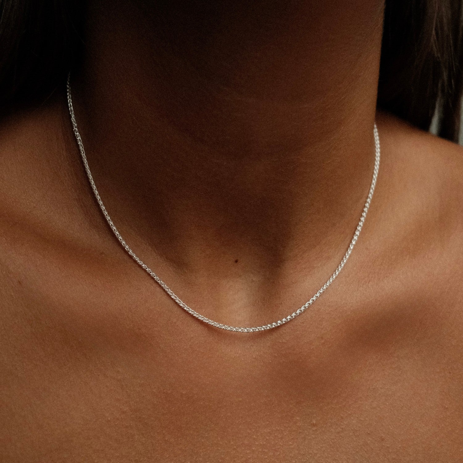 Fijne foxtail ketting zilver