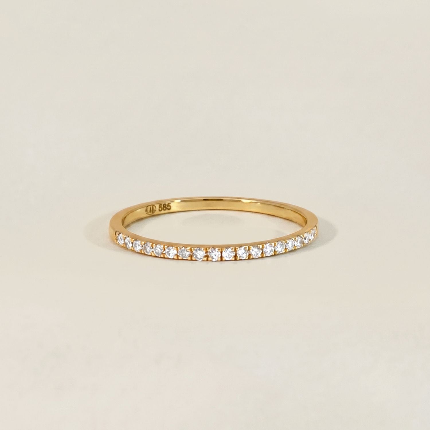 Fine Diamond Row Pinky Ring