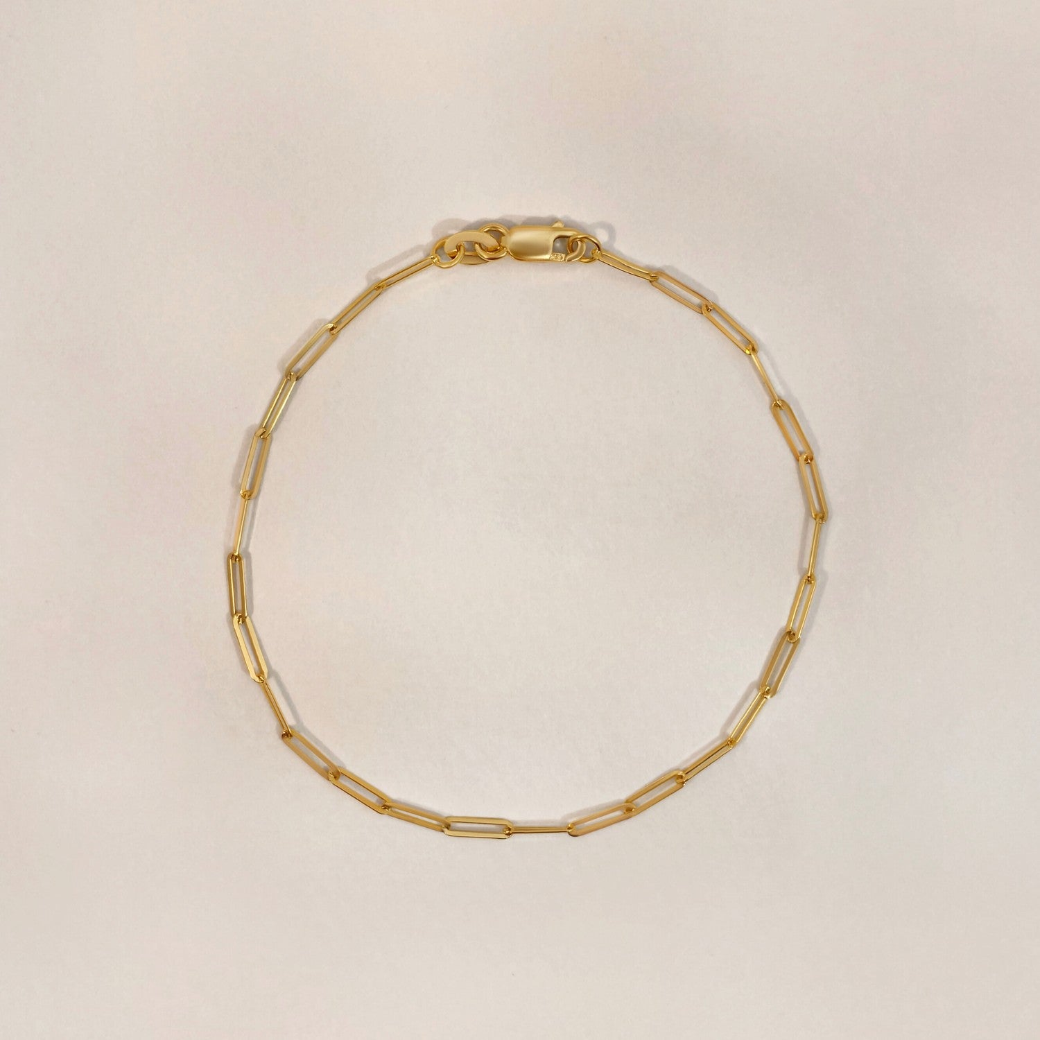 Fine paperclip bracelet
