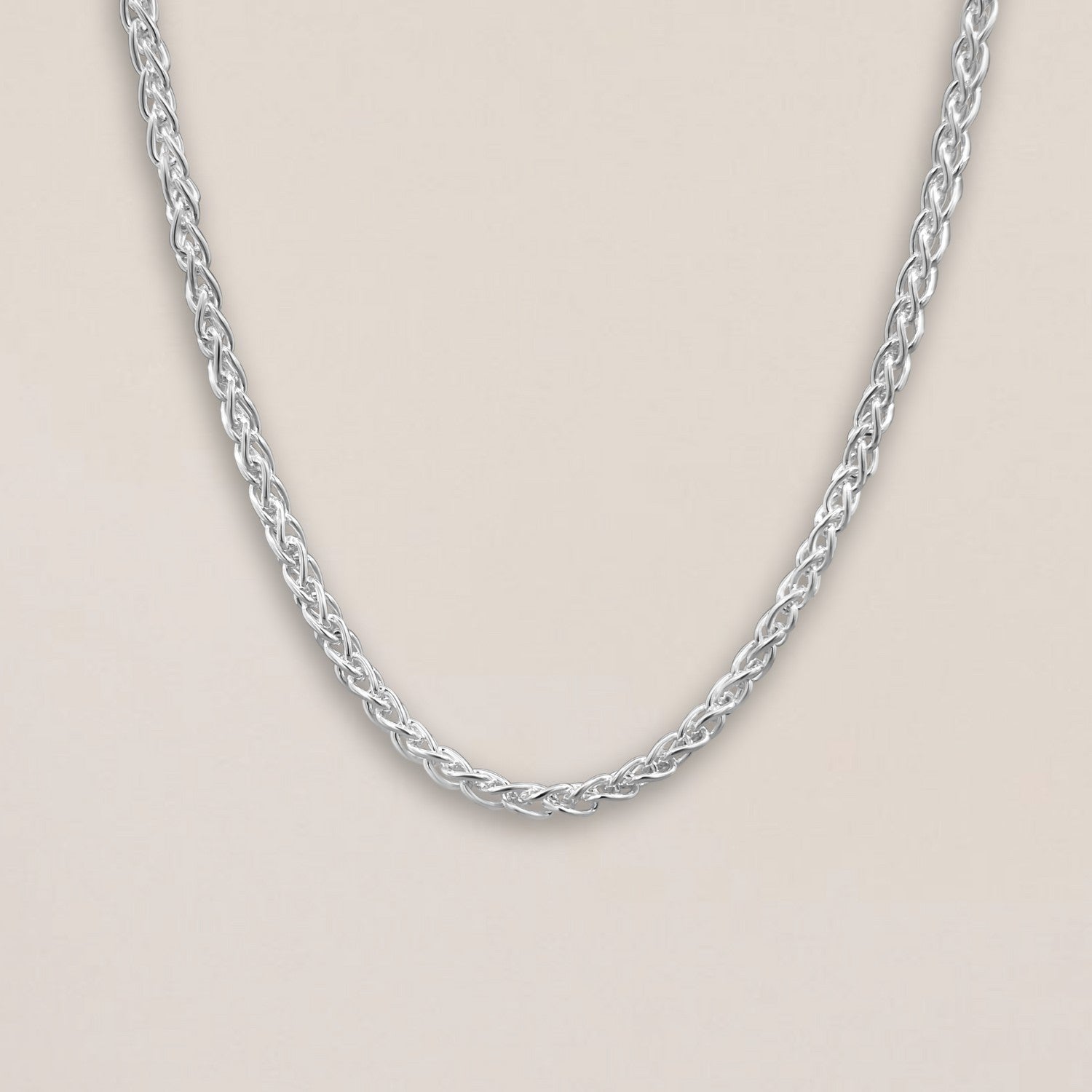 Foxtail ketting zilver