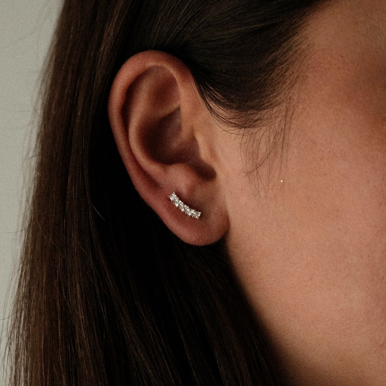 Gebogen Kristal Studs