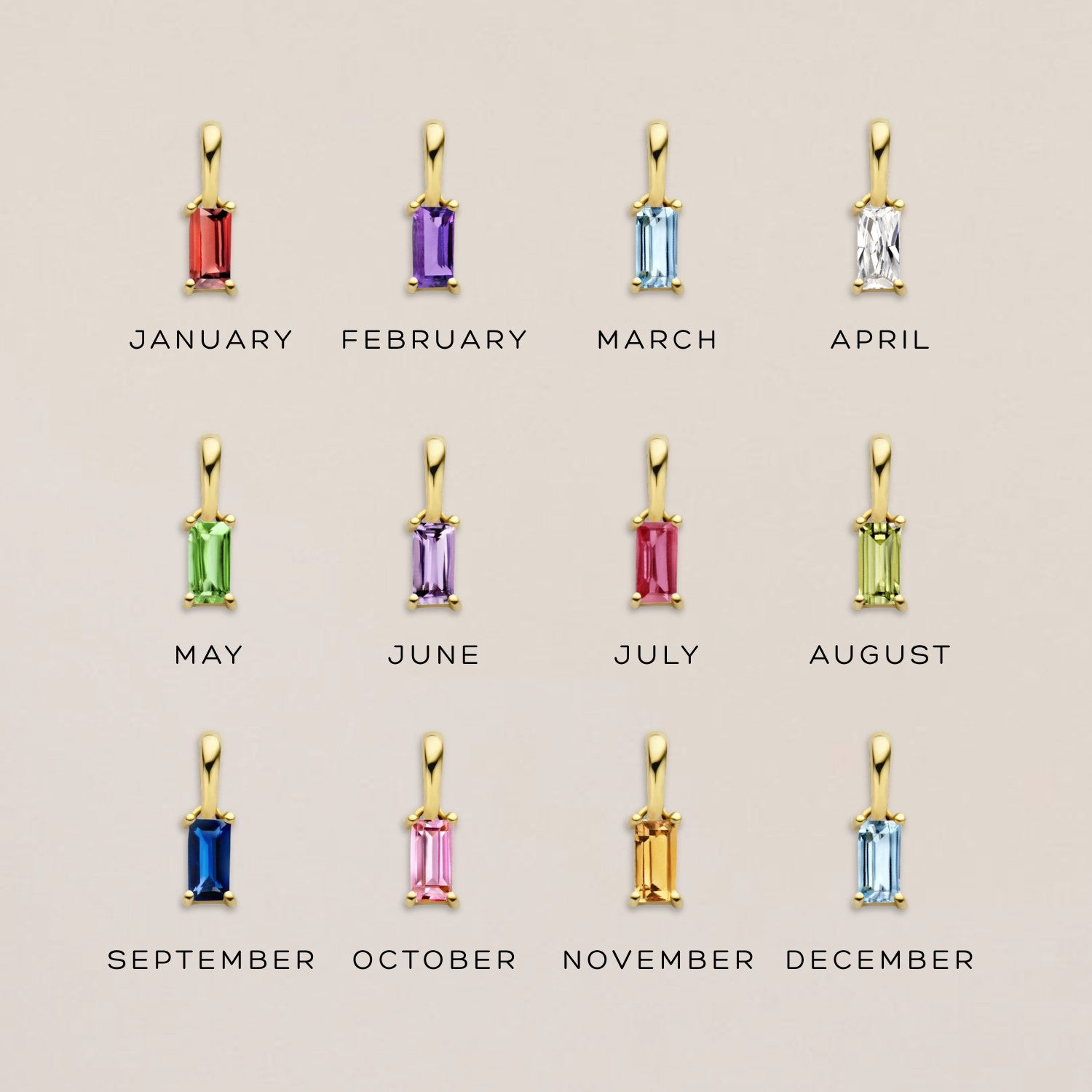 Geboortesteen bedels