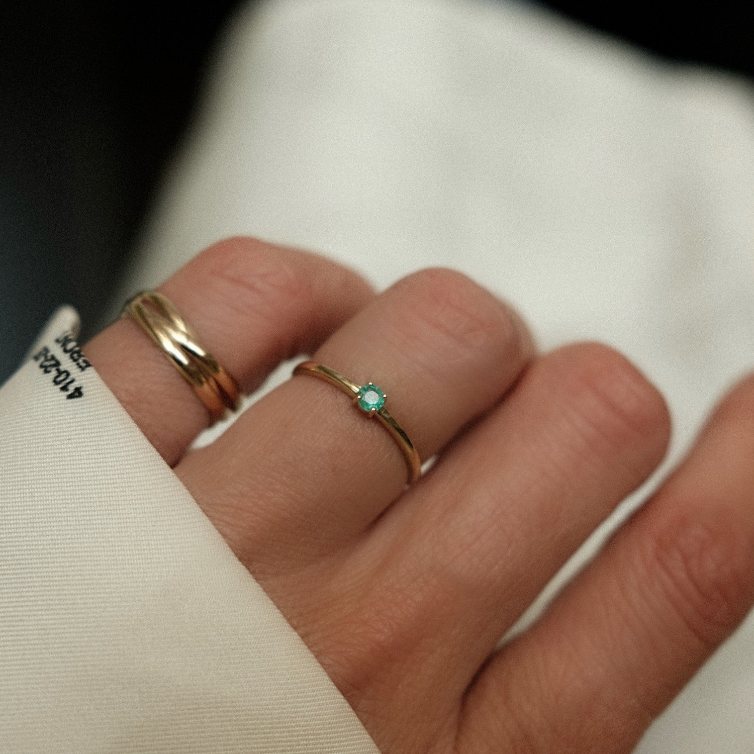 Geboortesteen ring groene smaragd