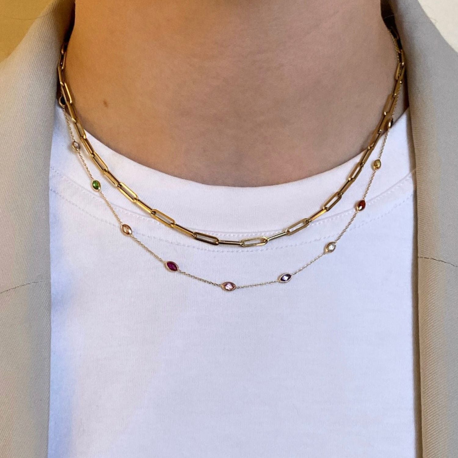 Gekleurde Confetti Ketting