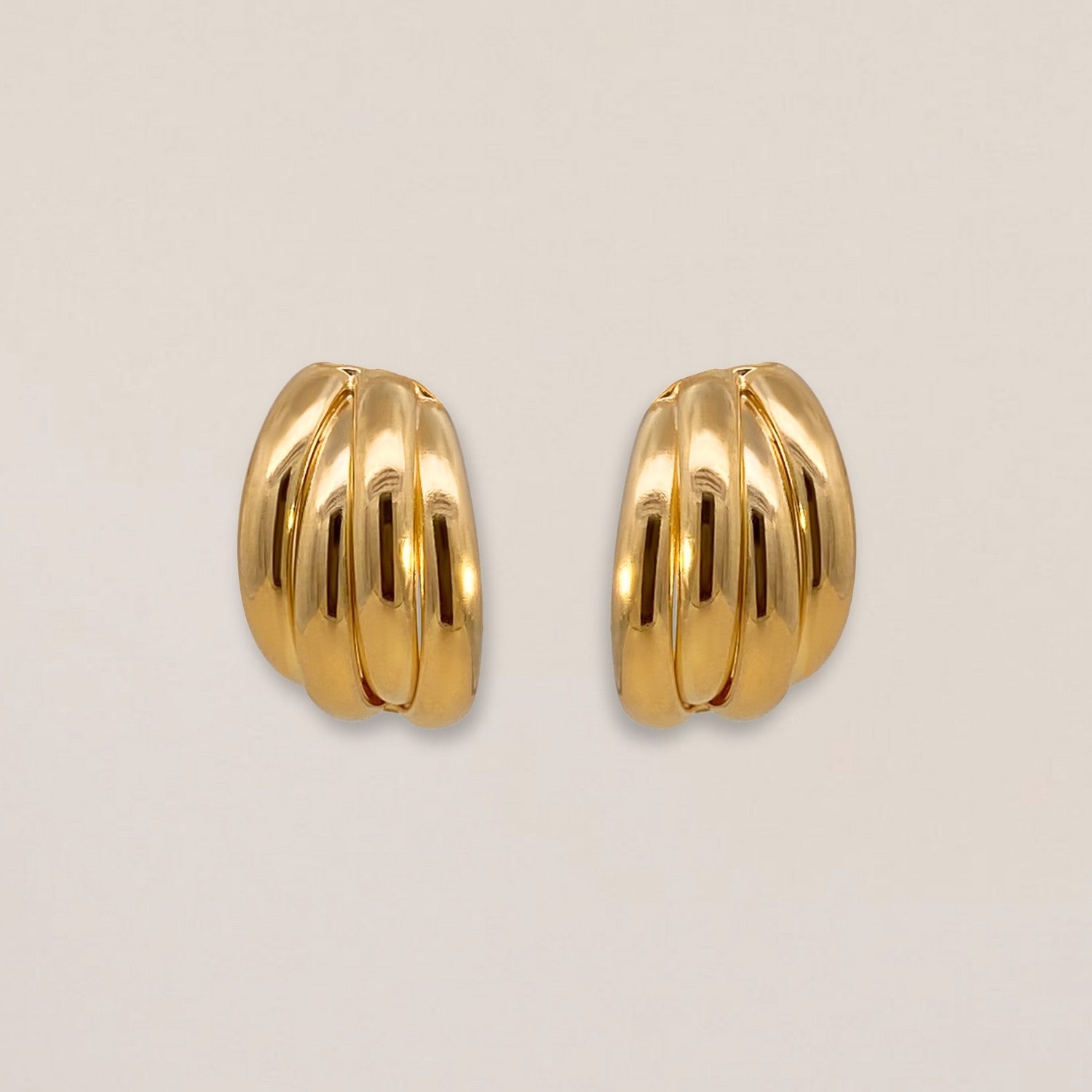 Gevlochten gouden oorbellen Oro Jewels