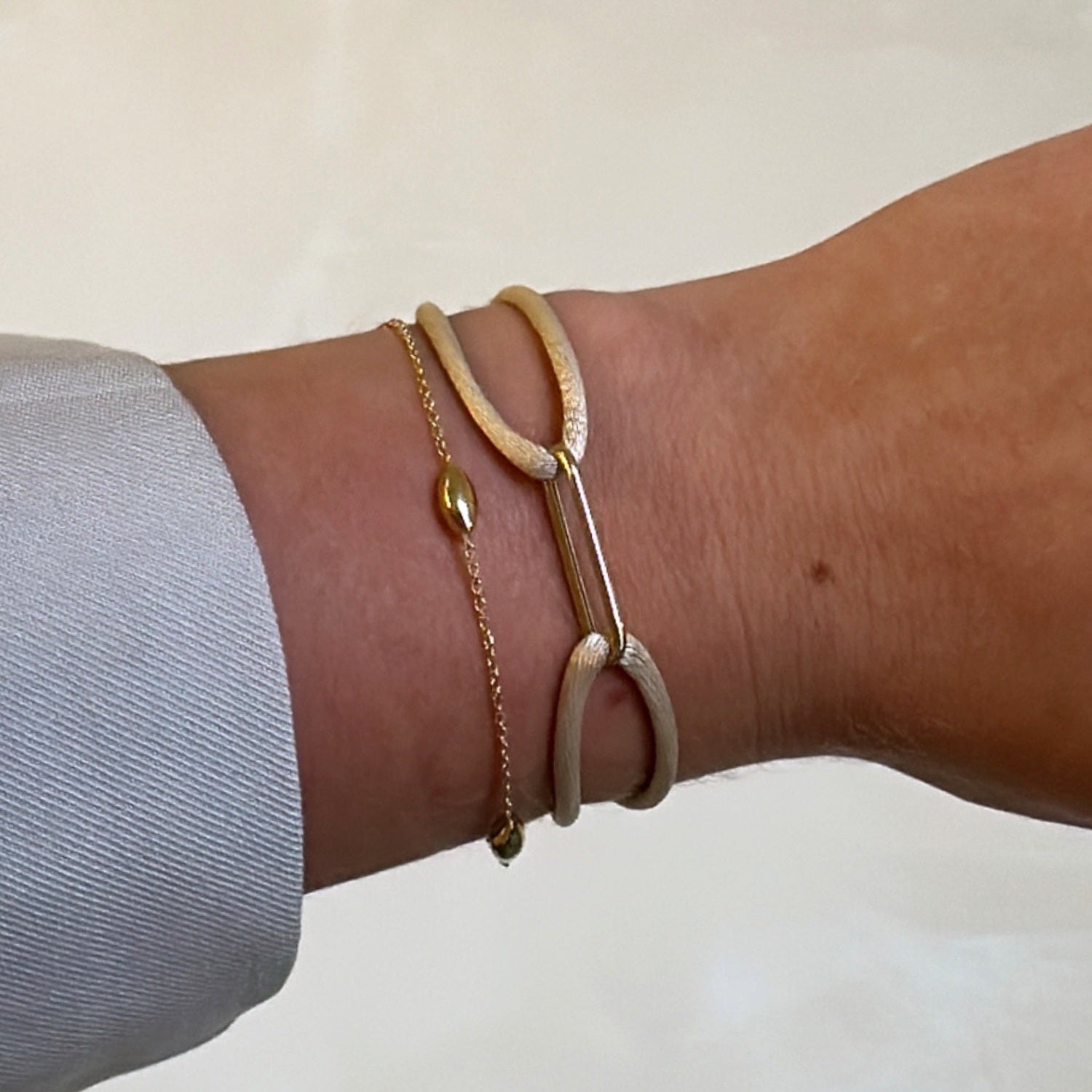 Gold Loop Satin Bracelet