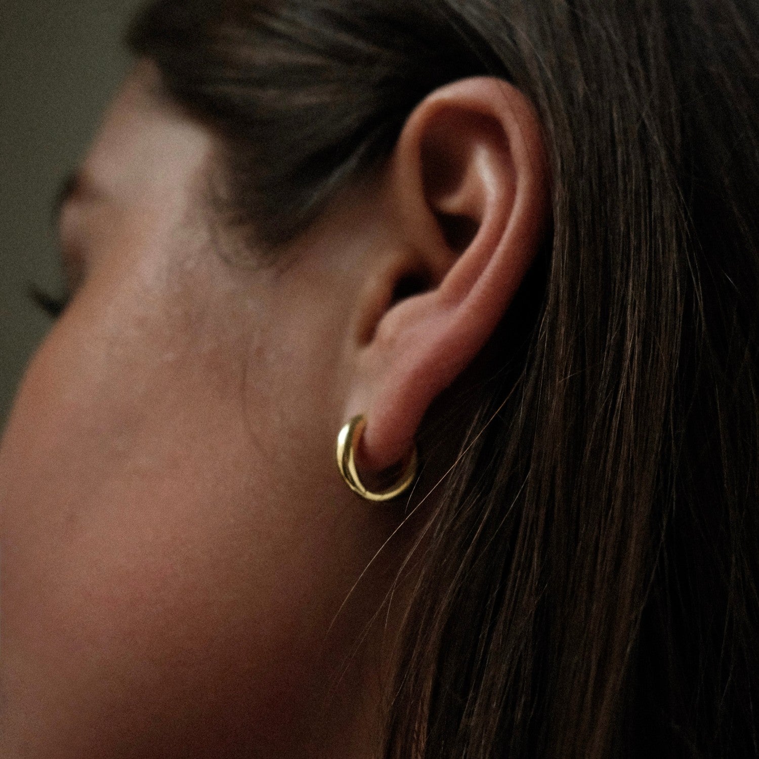 Gold Tapered Hoops