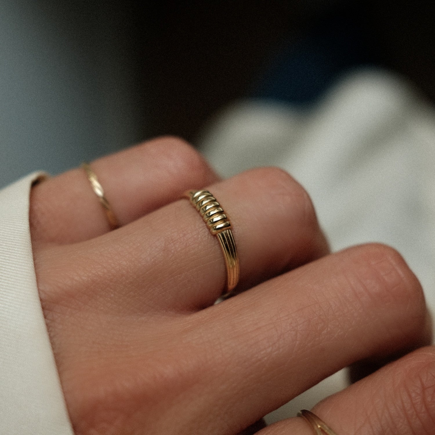 Gold detail ring