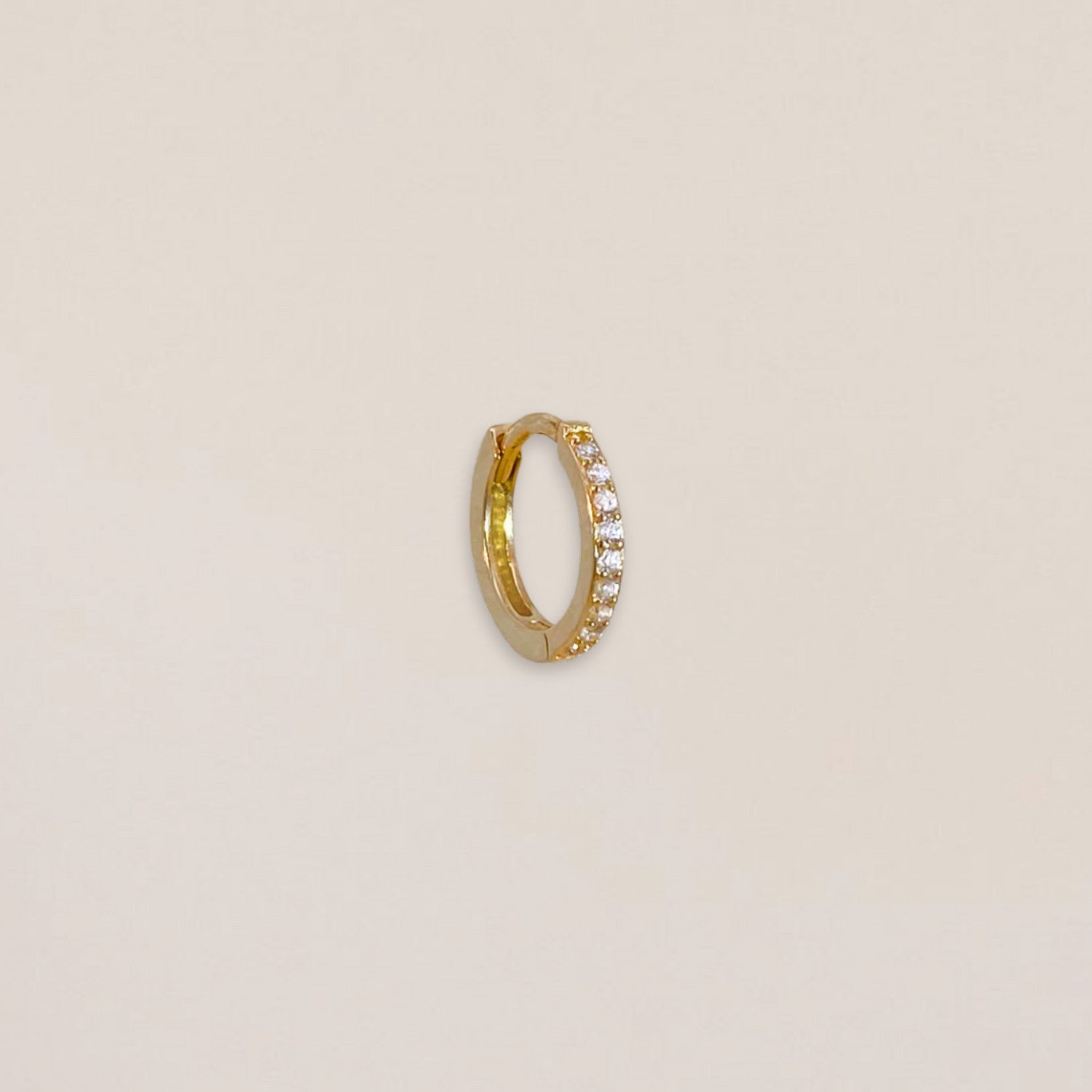 Golden Crystal Huggie