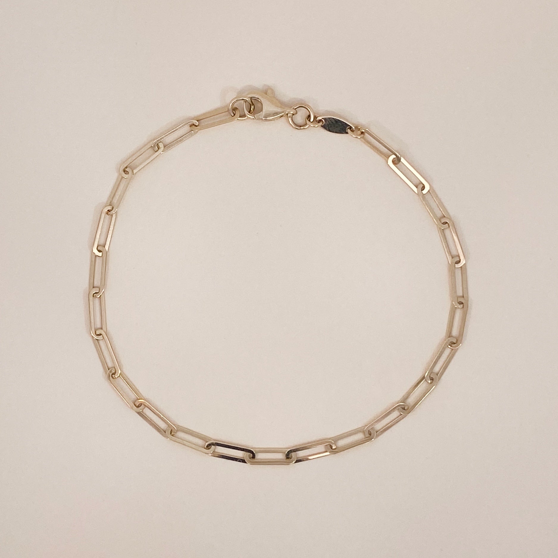Golden Delicate Paperclip Bracelet