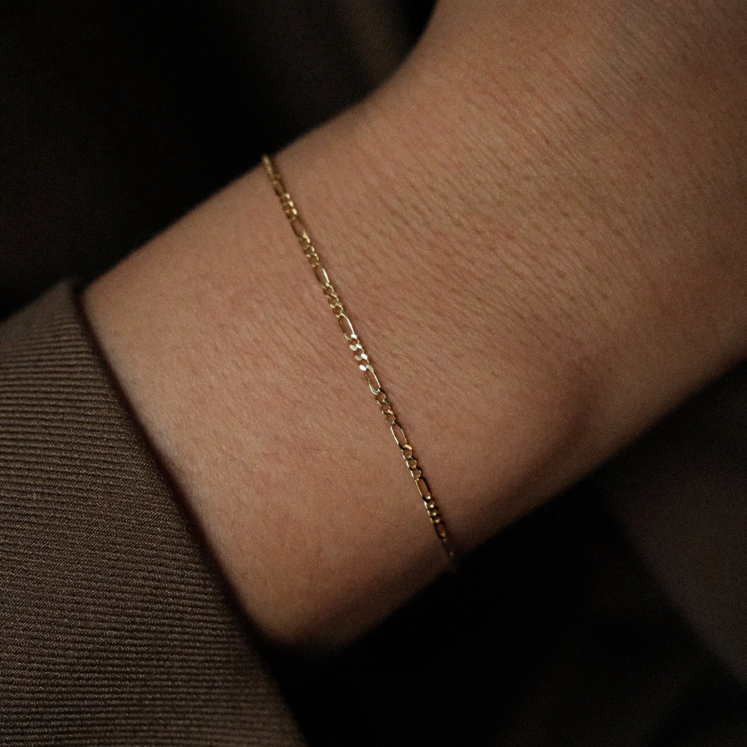 Gouden Armband met Figaro Schakel