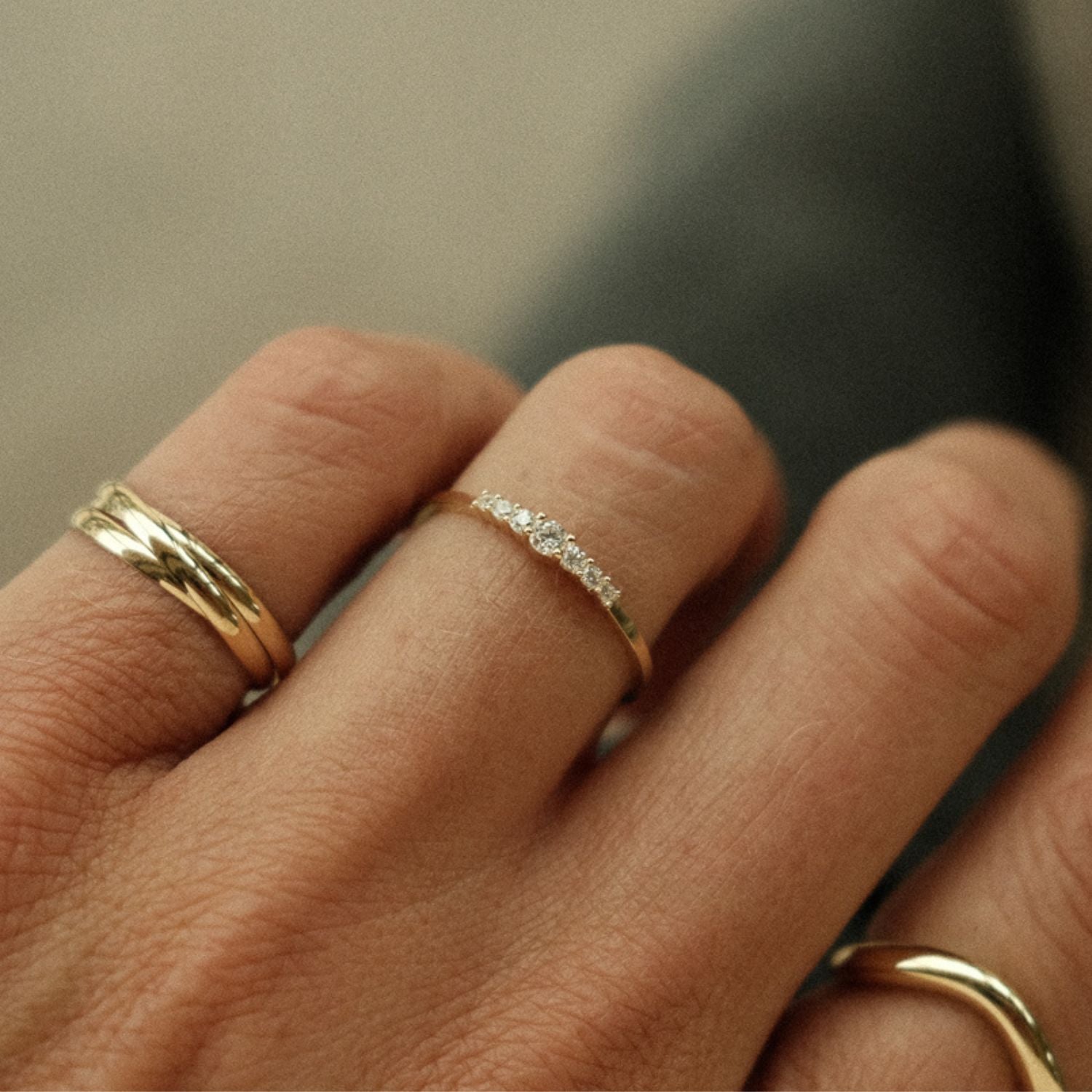 Gouden Ring met Kristalletjes