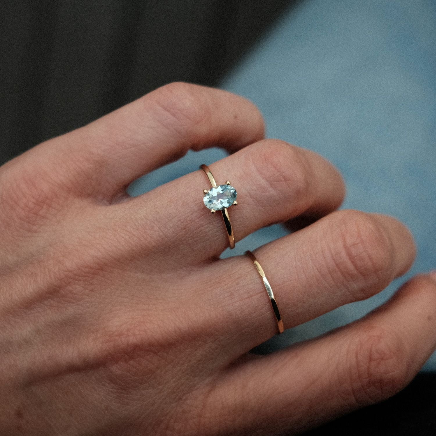 Gouden Ring met Ovale Topaas