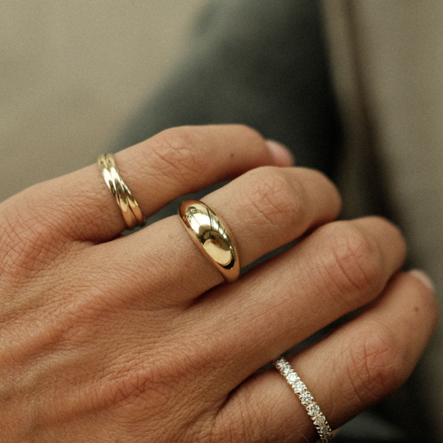 Gouden Smalle Balloon Ring