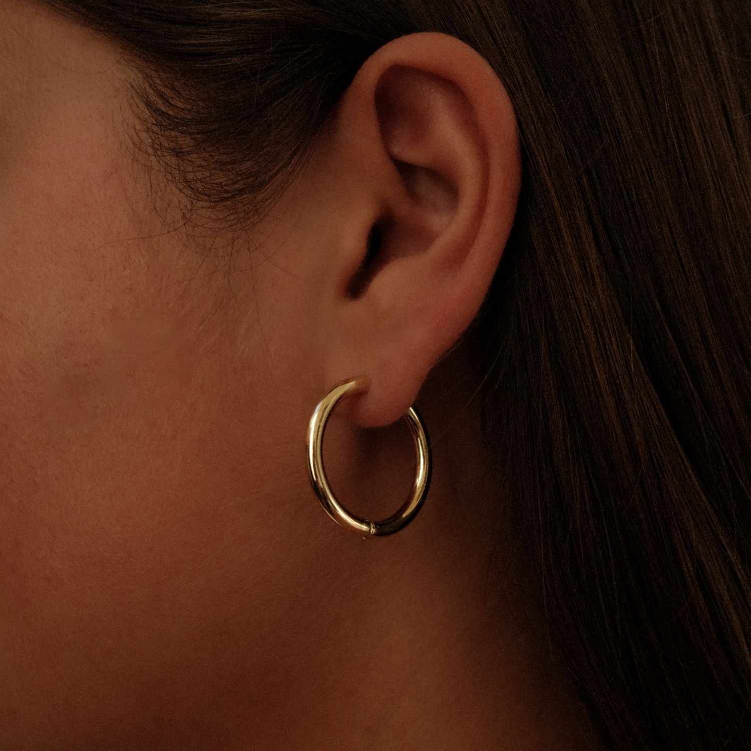 Gouden grote hoops 14k