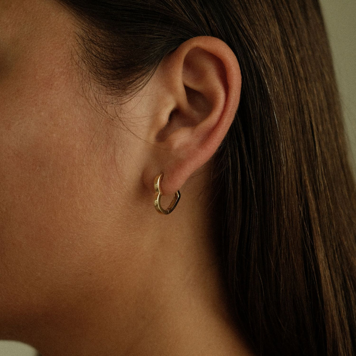 Gouden hart hoops Oro Jewels 14k