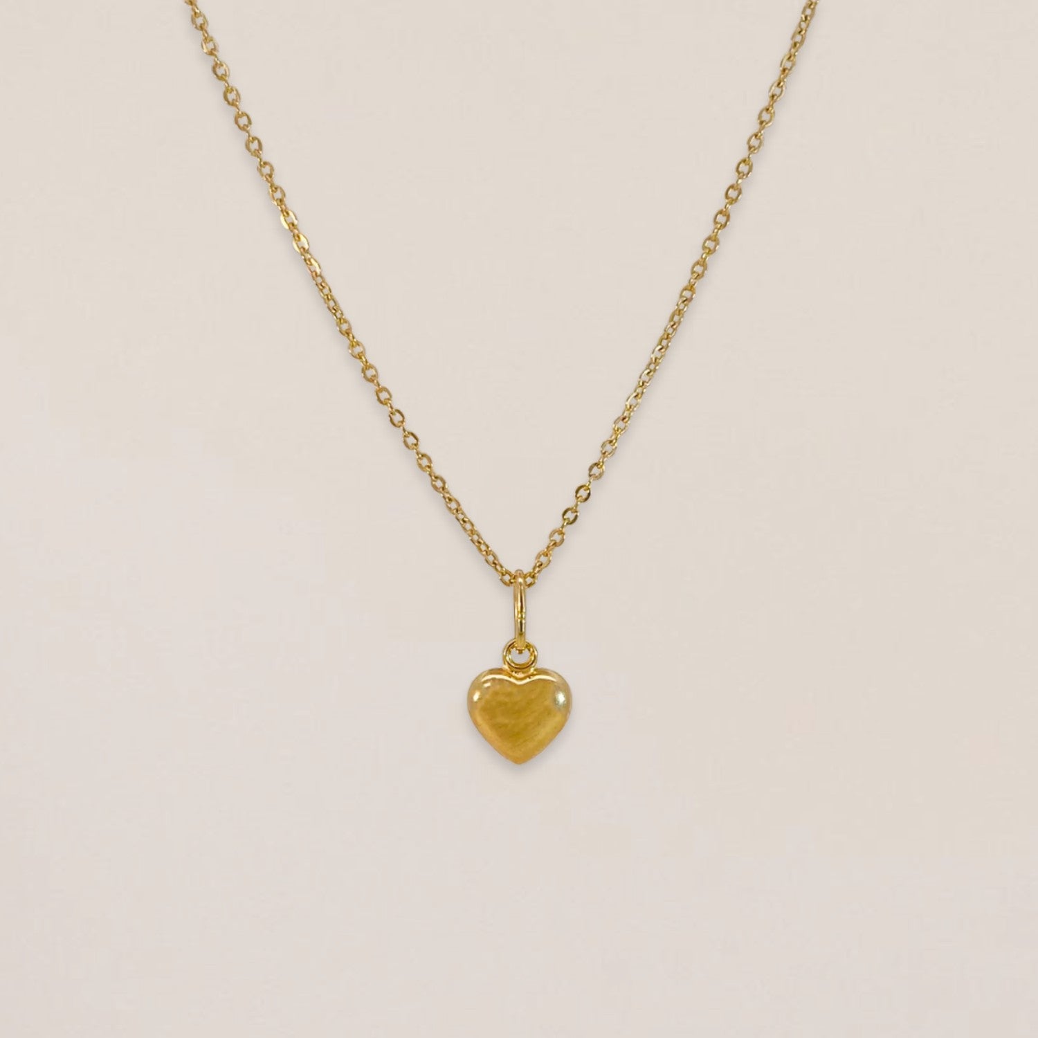 Gouden ketting met hartje bedel
