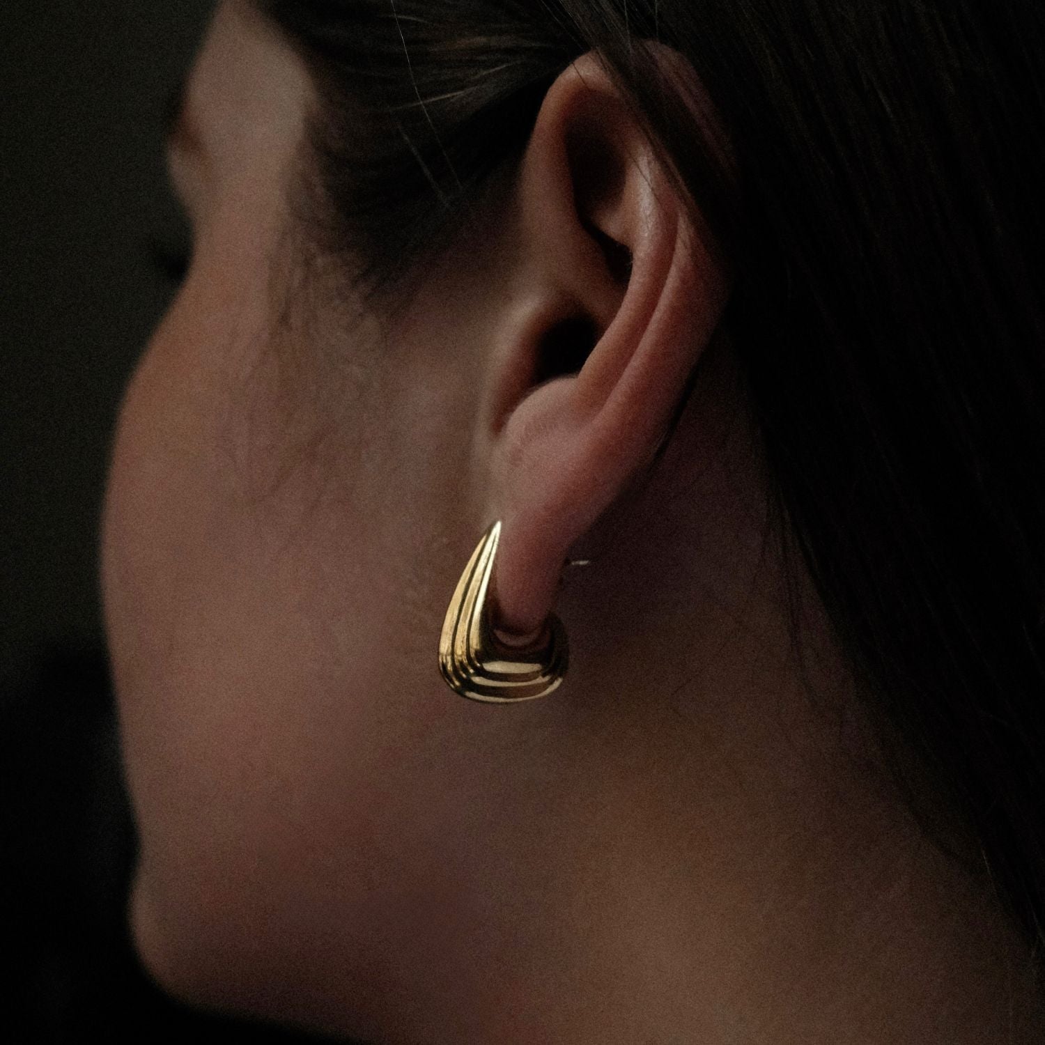 Gouden schelp oorbellen