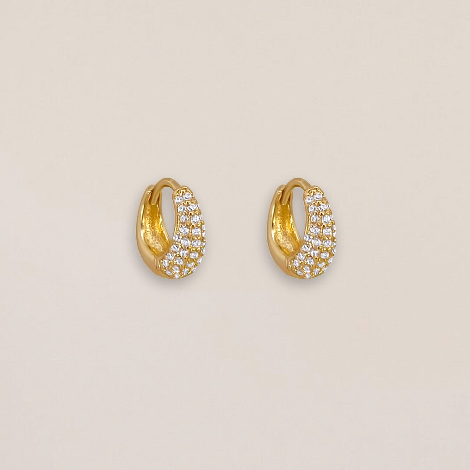 Gouden sculpt oorbellen