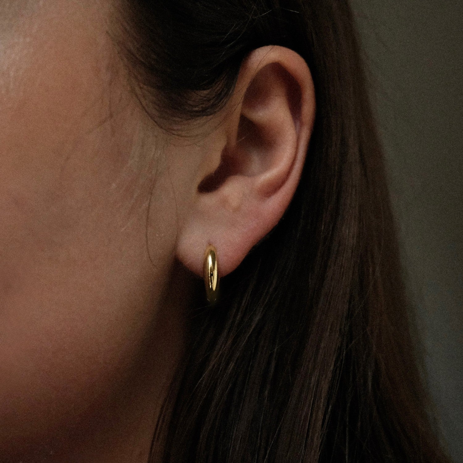 Gouden tapered hoops