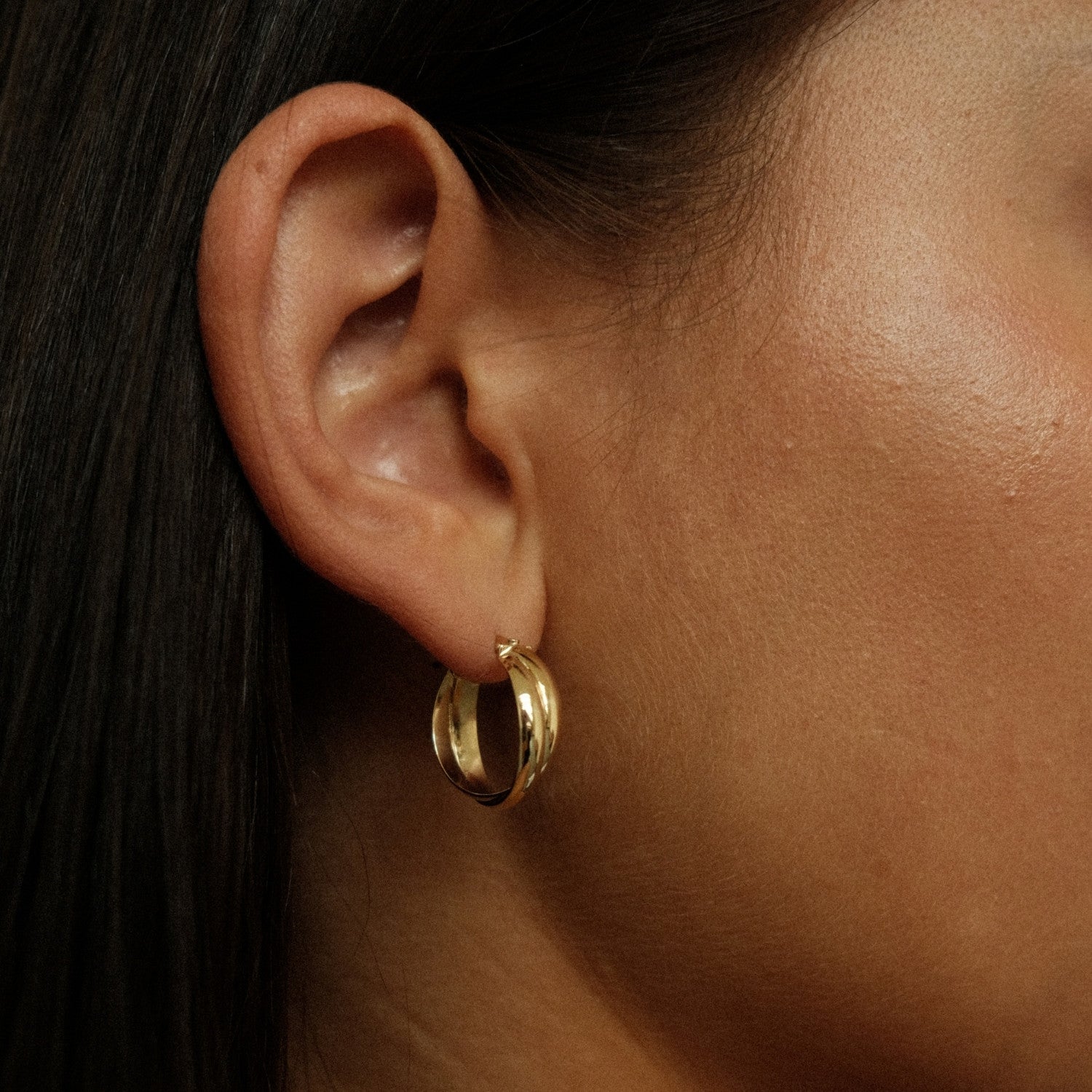 Gouden twist hoops