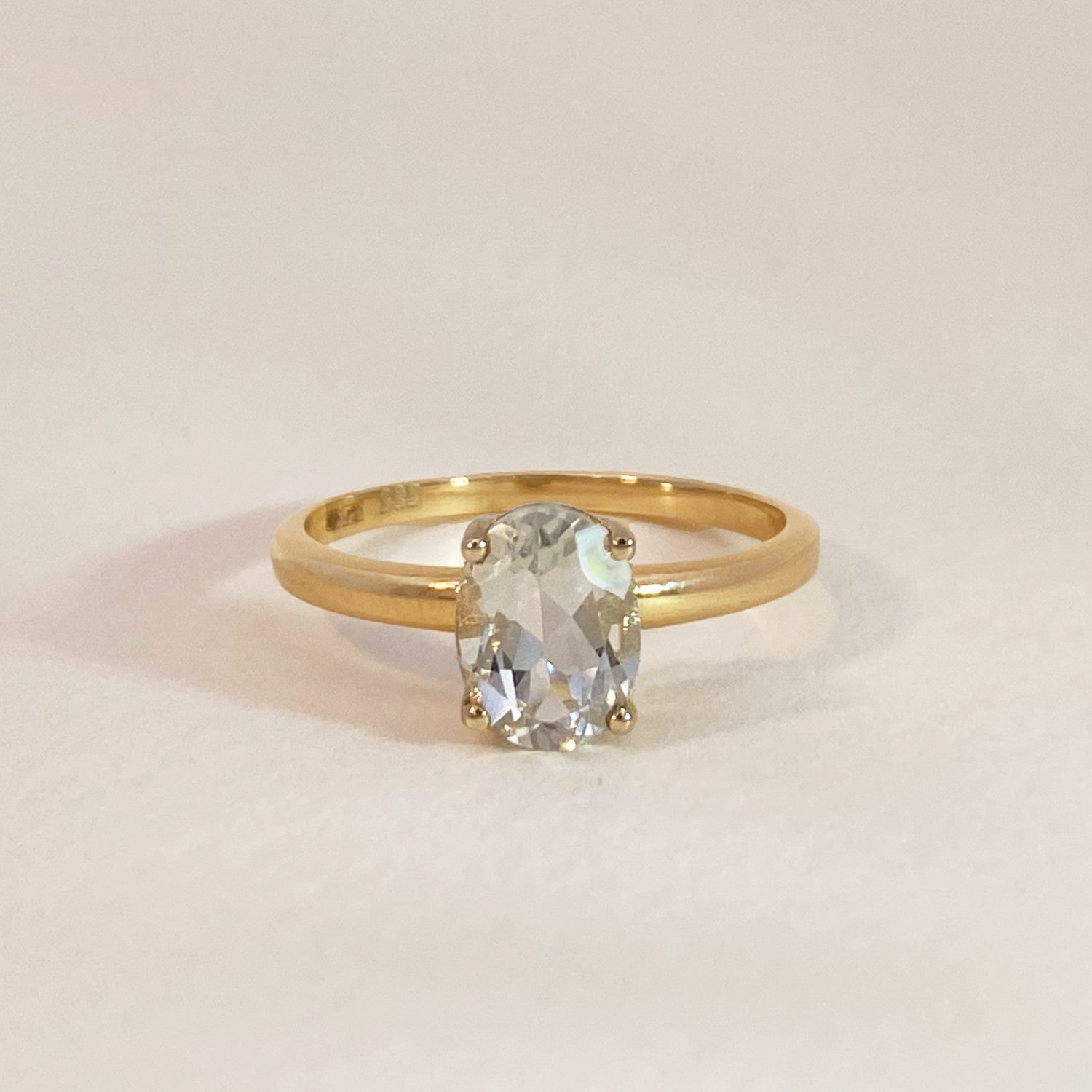 Groene amethist ring