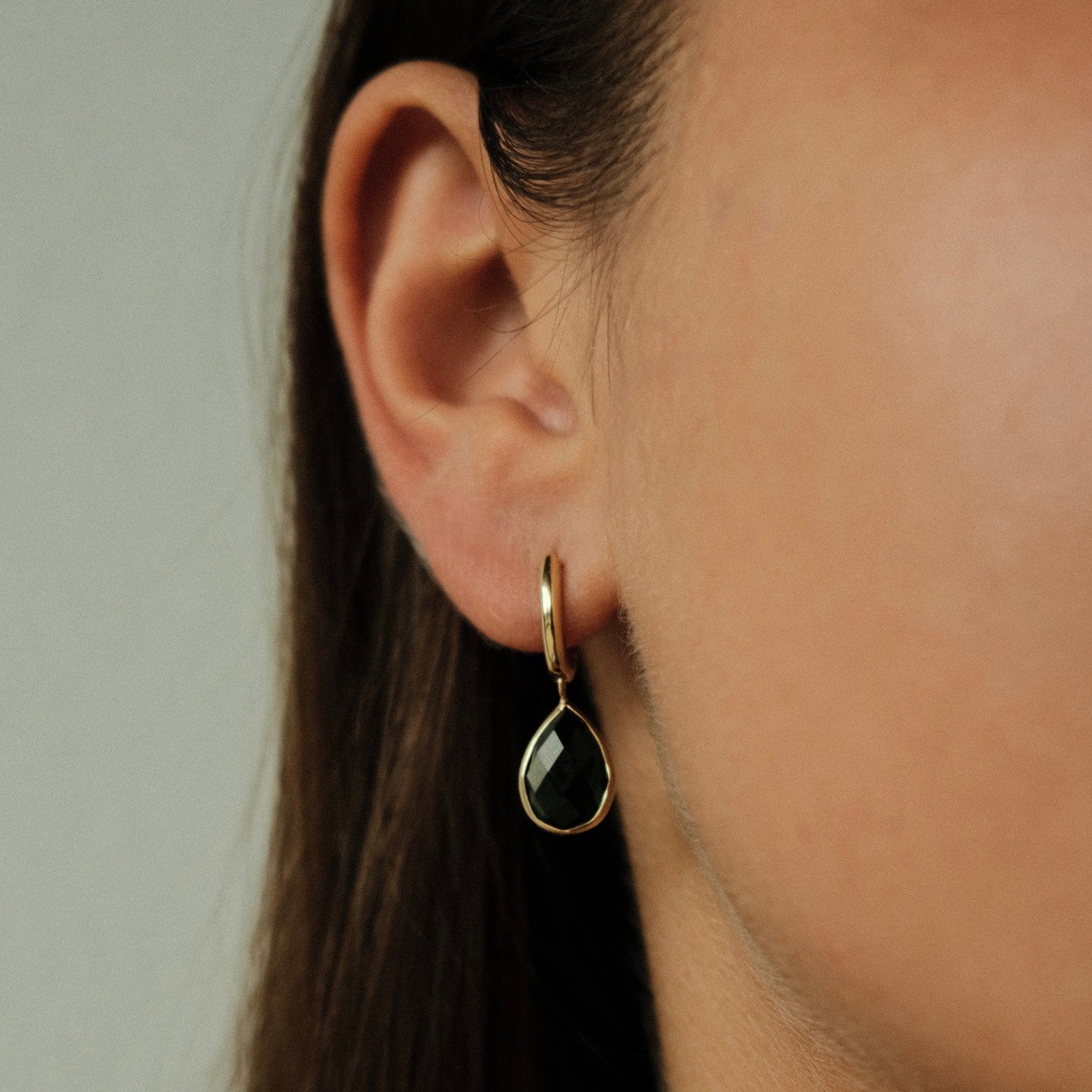 Groene kwarts druppel oorbellen