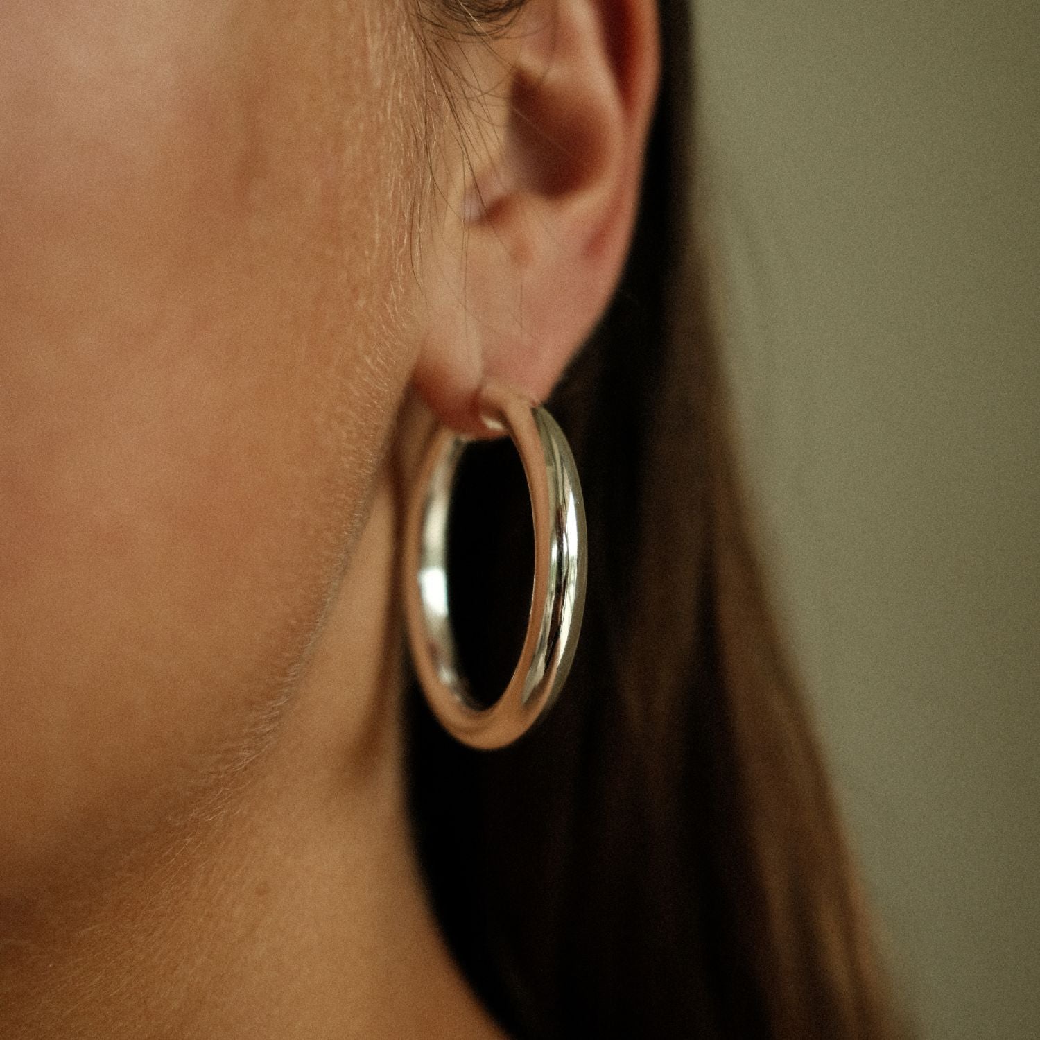 Grote zilveren hoops