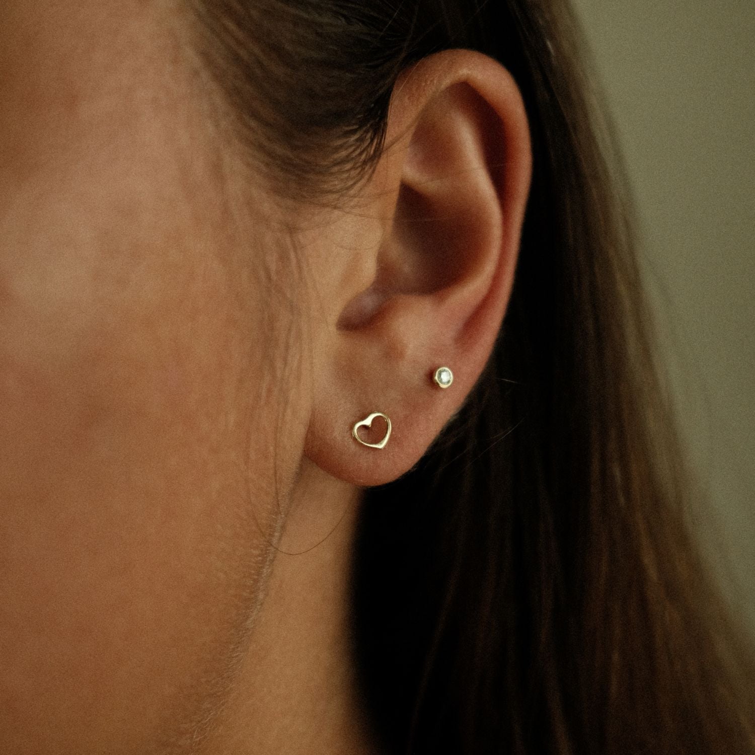 Hart knopjes 14k