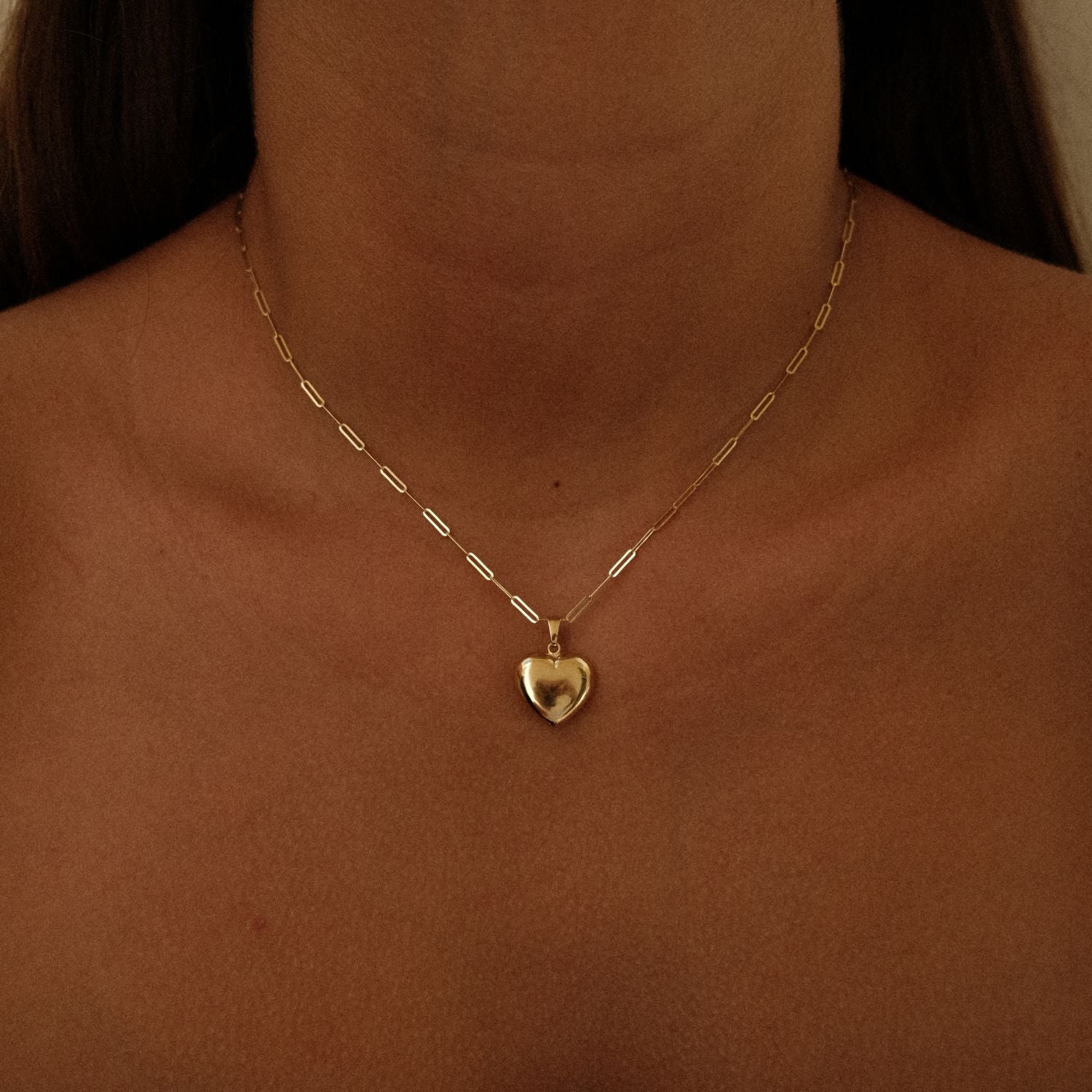 Heart pendant large gold