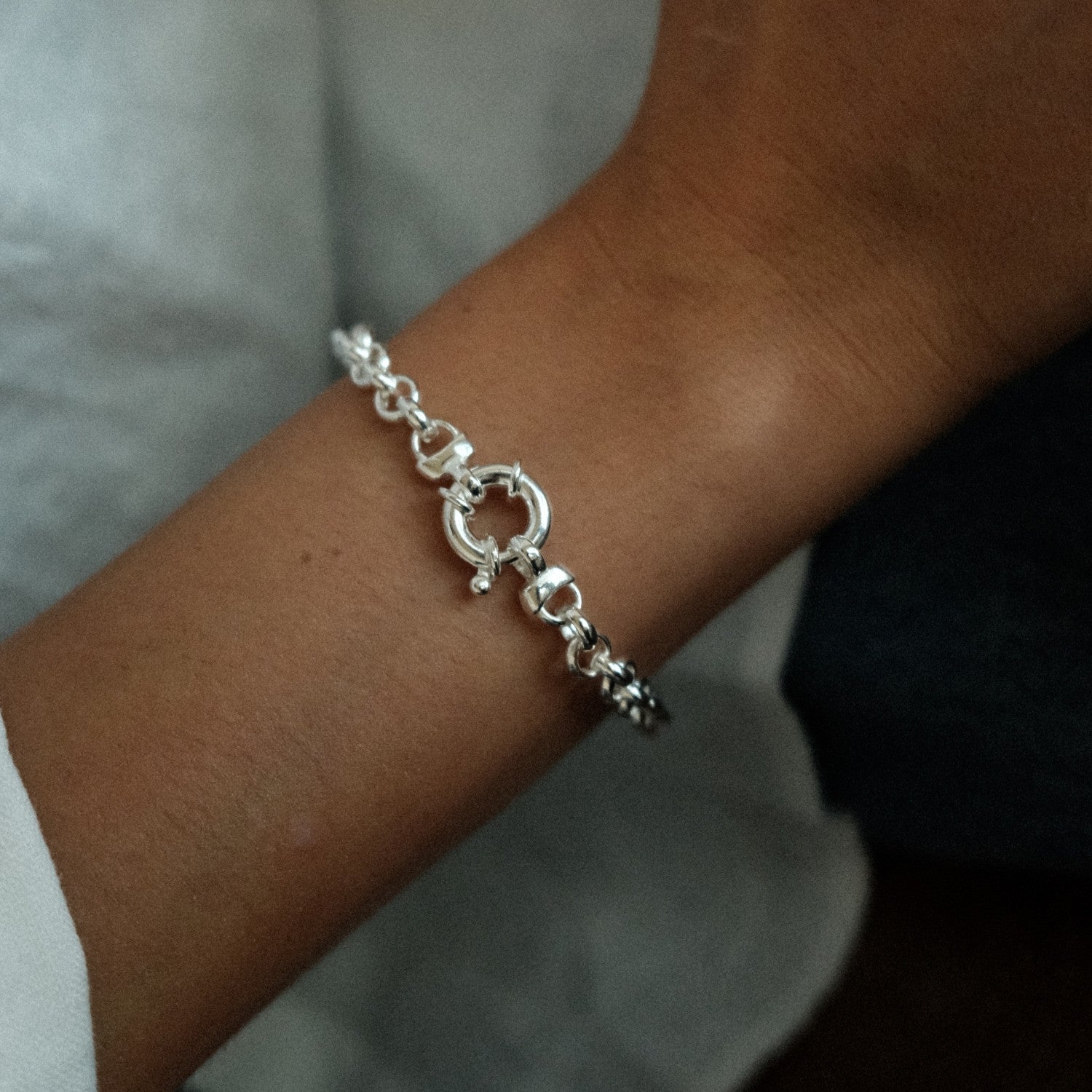 Jasseron armband zilver met veerslot