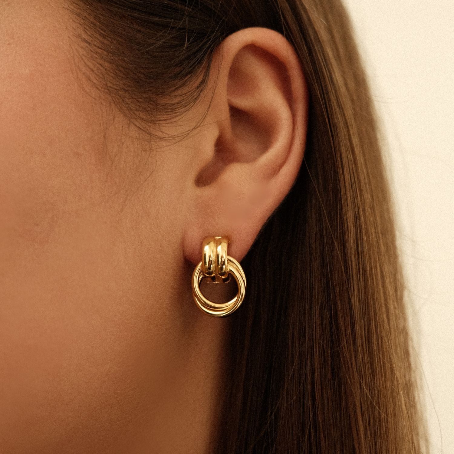 Knoop Oorbellen Goud