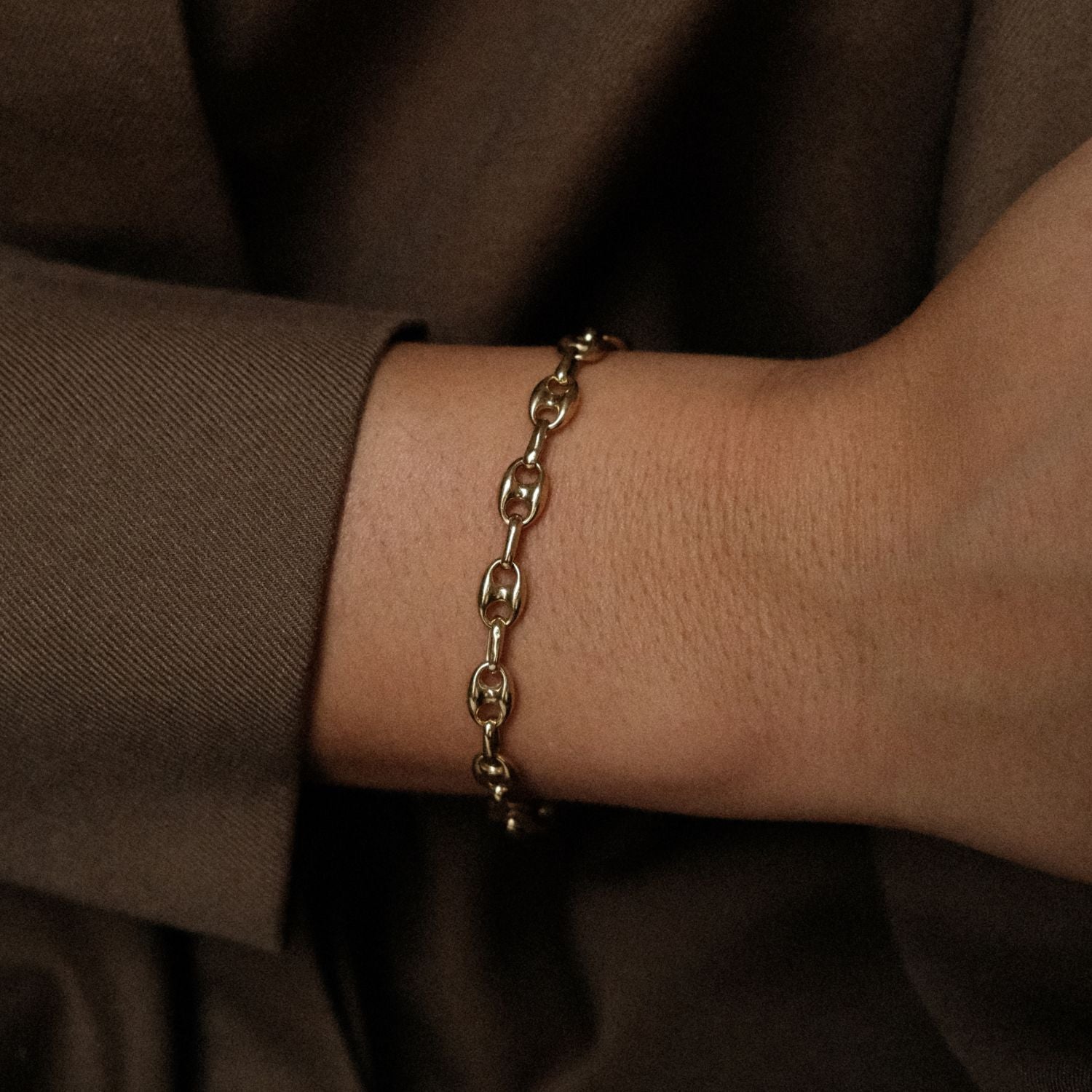 Koffieboon Armband Goud