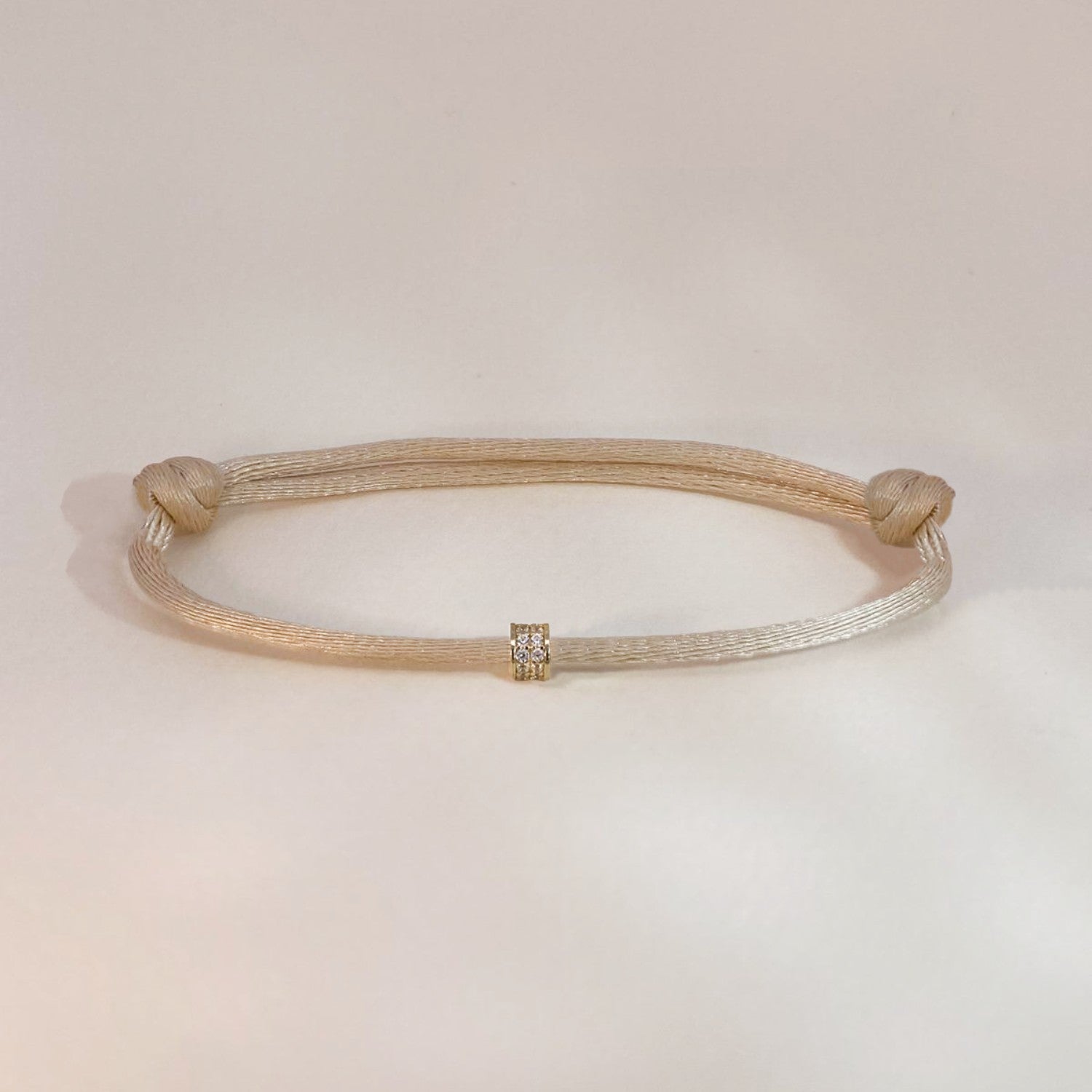 Kristal bedel satijn armband